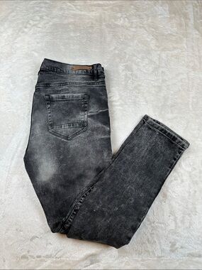Men's Evolution in Design Size 40 Slim Straight Washed Charcoal Jeans